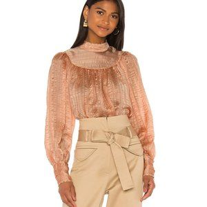 Ulla Johnson Edda blouse in rose/peach  Size 2